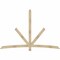Ekena Millwork Alberta Rough Sawn Timber Gable Bracket, Douglas Fir, 96"W x 64"H x 2"D x 4"F, 16/12 Pitch GBW096X64X0204ALB00RDF - alternate 1